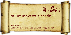 Milutinovics Szeráf névjegykártya